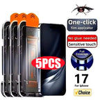 5PCS Privacy Screen Protector Dust Free Installation Protector for iPhone 17 Air 17 Pro Max 16 Pro Max 16Plus Anti-Spy Glass