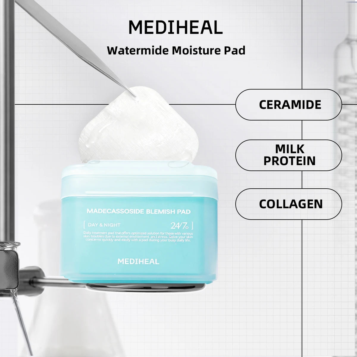 MEDIHEAL Pad,Ready-to-Use Pad,Daily Skincare Pads,Long-Lasting Moisture,Intense Hydration,Korean Skincare,K-Beauty,Korean Makeup