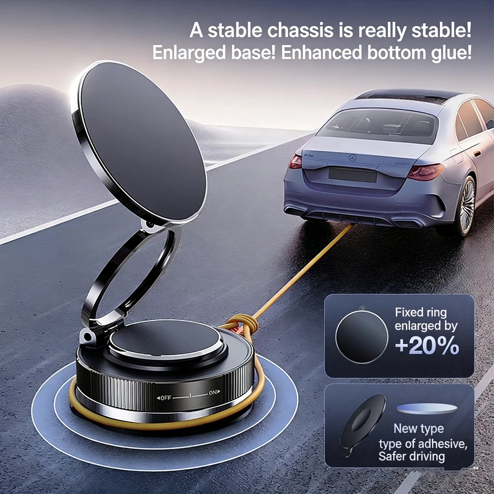 Strong Magnet Magnetic Phone Holder 360° Rotation Foldable Retractable Suction Cup Car Phone Mount For Car/Home/Office