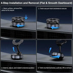 Magnetic Suction Phone Holder, Foldable and Retractable Hands-Free Suction Cup Phone Mount for Car/Gym/Mirror/Smooth Surface
