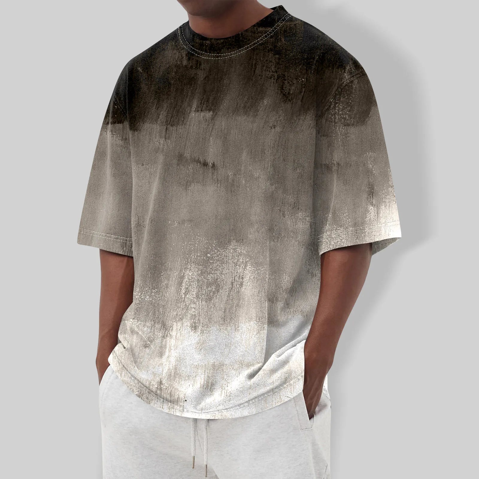 Men'S T-Shirt Summer Cool Short Sleeve 3d Camouflage Gradient Printing Casual Fashion Classic Design Breathable Loose Top