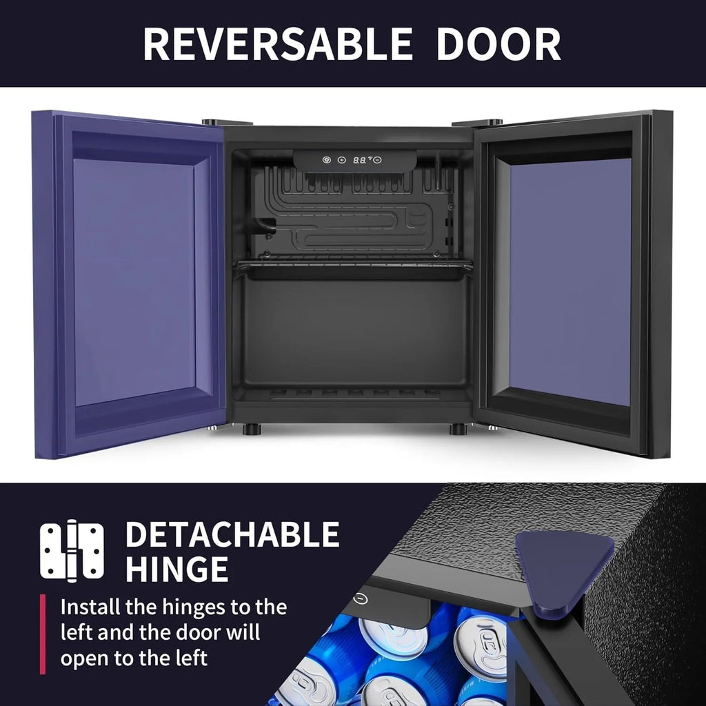 48 Can Beverage Cooler, Glass Door & Adjustable Shelves, Freestanding, Custom