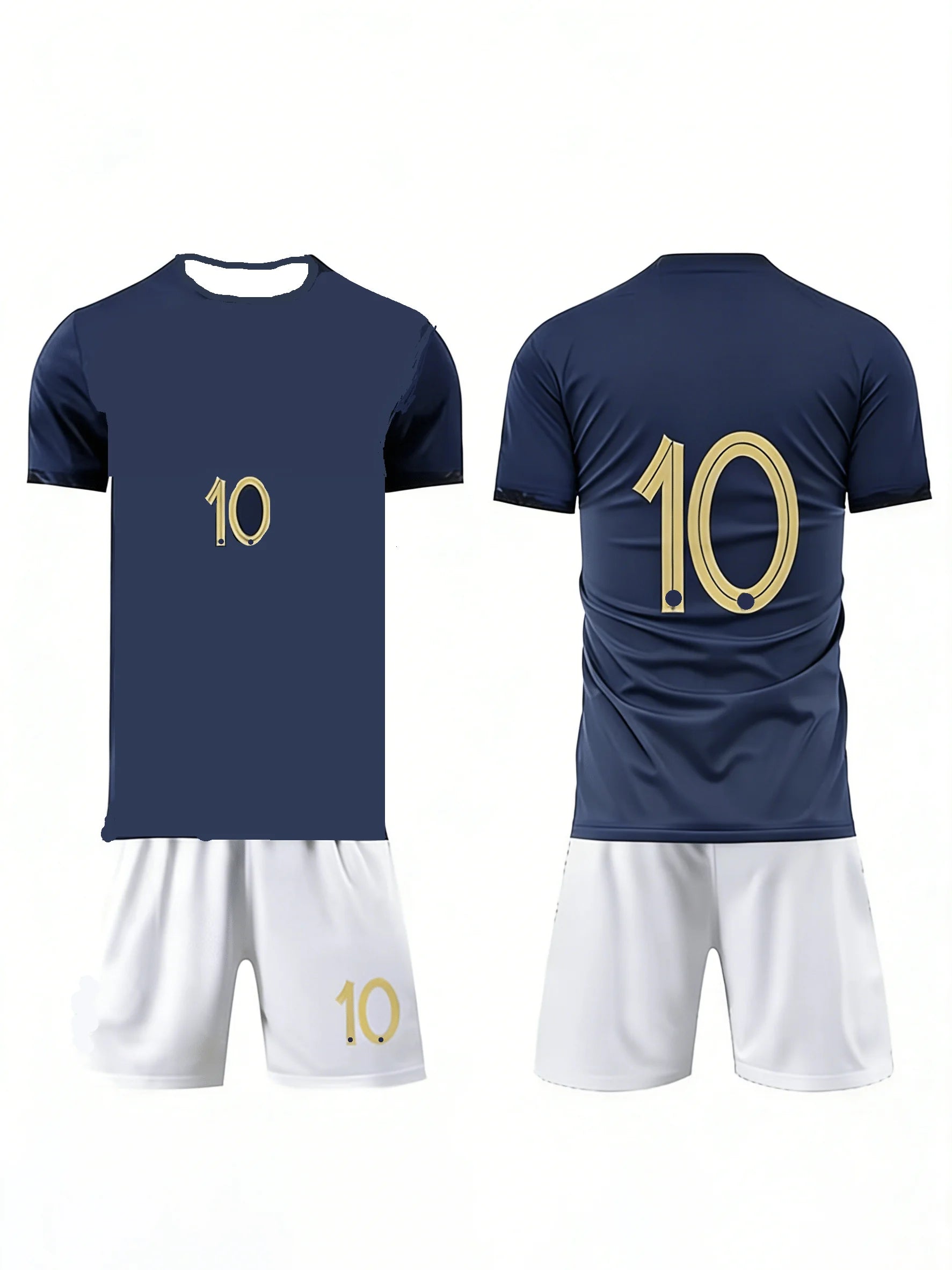 Men's Summer Sports Two-Piece Set Comfortable Round-Neck T-Shirt Lightweight Breathable Clothing Outfit