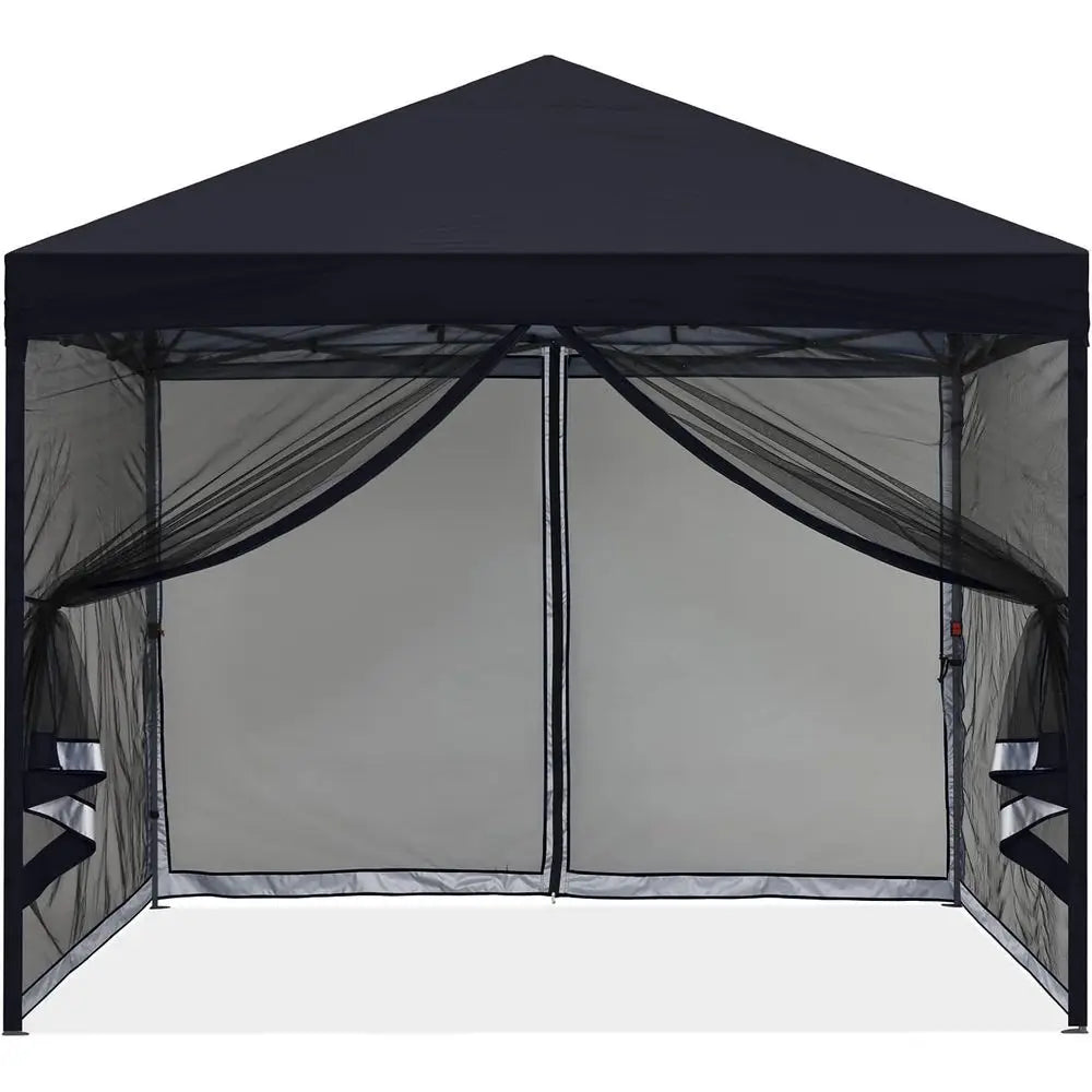 10x10 Outdoor Netting Setup with Black Walls