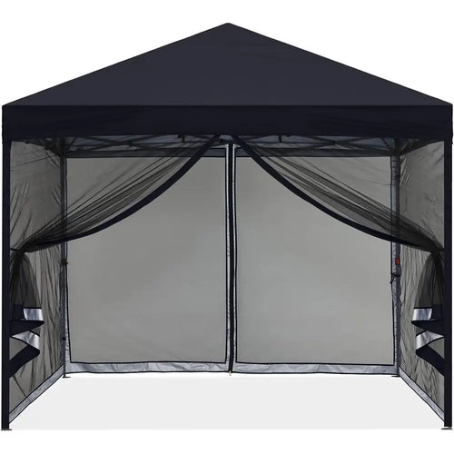 10x10 Outdoor Netting Setup with Black Walls