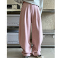 2025 Women Winter Autumn Thick Pants High Waist Wide Leg Warm Woolen Pants Fashion Clothes Vintage Pants Female Trousers