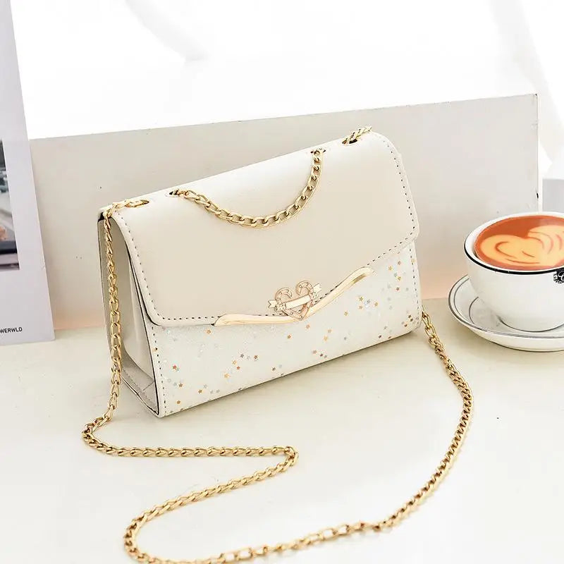 Korean Version Women's Crossbody Bag Sequin Chain Shoulder Bag Mobile Phone Bag