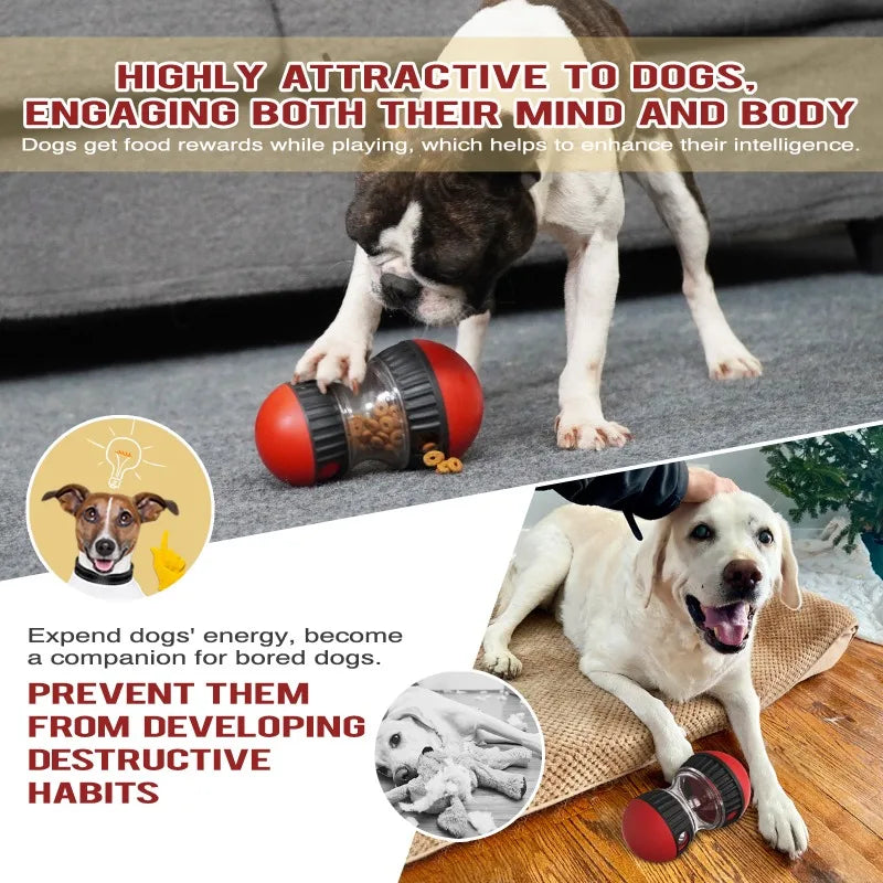 Interactive Dog Puzzle Toy, Rolling Treat Dispensing Ball, Slow Feeder for Dogs, Boredom Relief & IQ Training