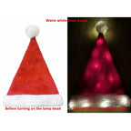 Christmas Hat Merry Christmas LED Light Hat New Year Ligthed Hat Red Santa Claus Hat for Kids Adult Xmas Gift Christmas decor