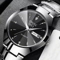 ORUSS Couple Watch Waterproof Casual Fashion Women Men Quartz Watches Ladies Stainless Date Week Men Clock Lover's Date Gift