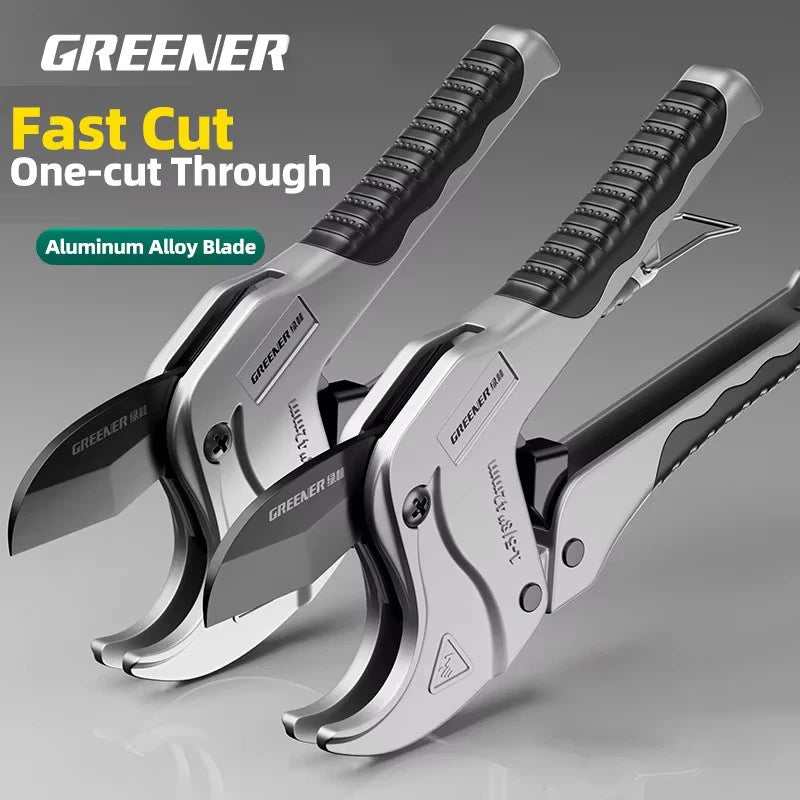 GREENERY 33/42mm Ratcheting Pipe Cutter Professional PVC PPR Tube Cutting Tool Quick Scissors Plastic Pipe Cutter Hardware Tool
