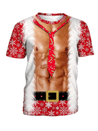 Fashion 3D Merry Christmas Printed T Shirt Happy Santa Claus Xmas Christmas Trees Graphic Tee Shirts Kid Funny Short Sleeves Top