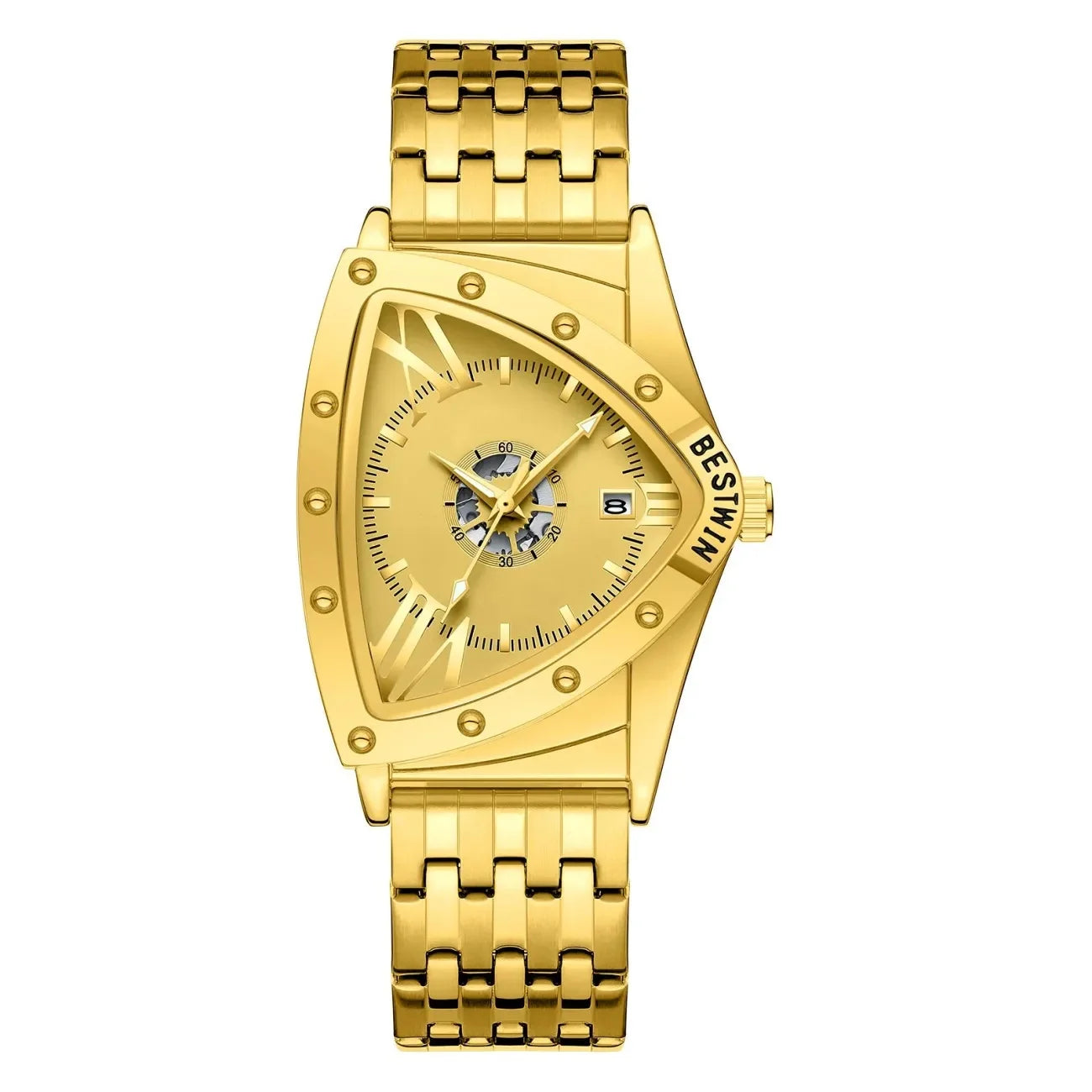 Men Watches Unique Design Top Brand Luxury Men's Wrist Watches Quartz Wristwatch Fashion Male Clock Stainless Steel Band