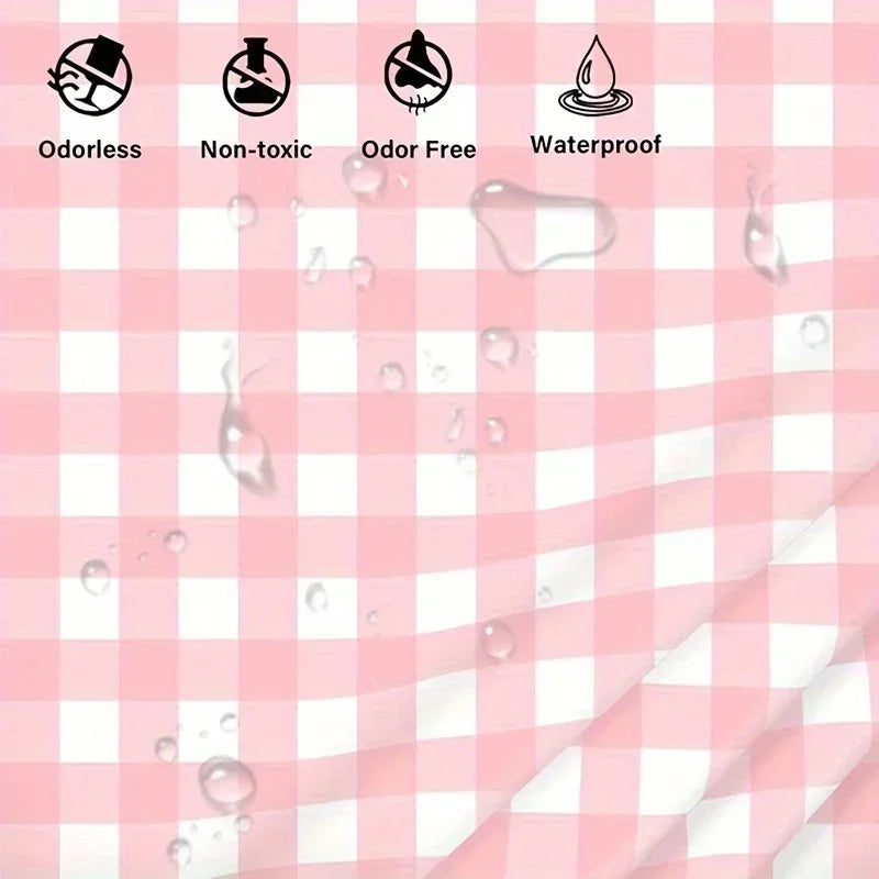 137x274cm thick plastic tablecloth waterproof disposable PP rectangular restaurant party wedding decoration checkered tablecloth