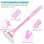 Lotion Applicator Self Sunscreen Tanning Back Applicator Stick Portable Long Handle Foldable With Two Replacement Heads