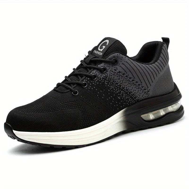 Lightweight Safety Shoes Women Men Air Cushion Work Sneakers Steel Toe Shoes Construction Safety Boots Anti-smash Work Shoes