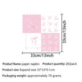 Pink Bow Tie Disposable Tableware Birthday Party Supplies Festival Tableware Pink Pattern Plate Mat Disposable Paper Cups Knive