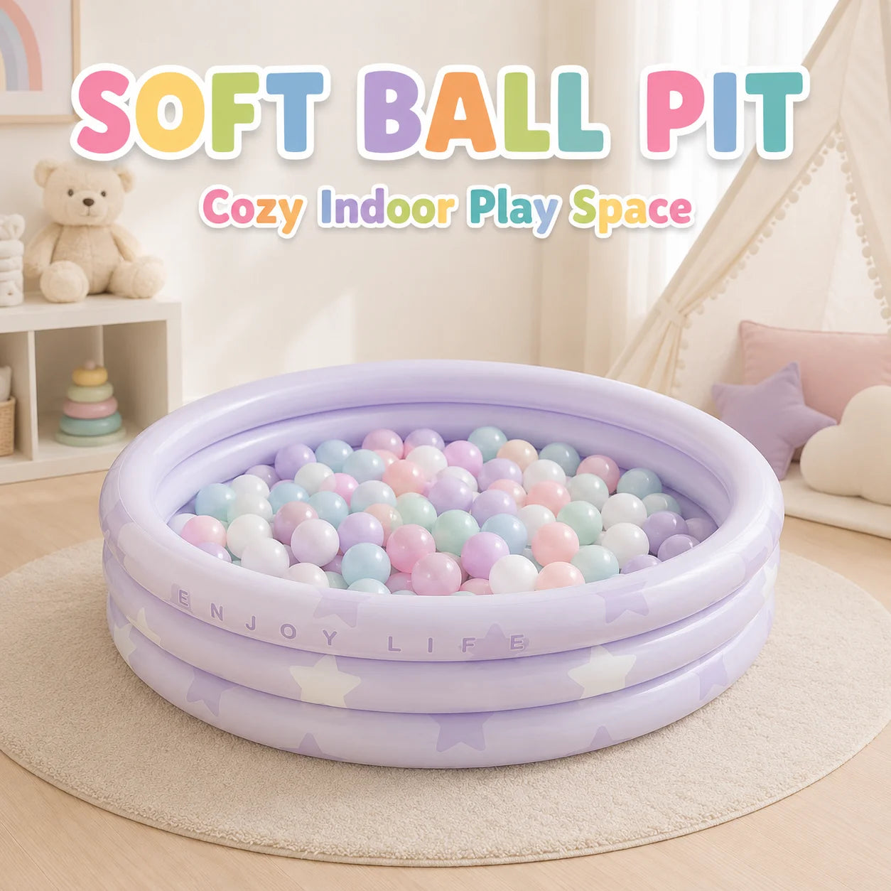 1PC Inflatable Water Pool, Foldable Thick Bubble Bottom PVC Swimming Pool, Portable Indoor Outdoor Bathtub Pet Cooling Water Tub