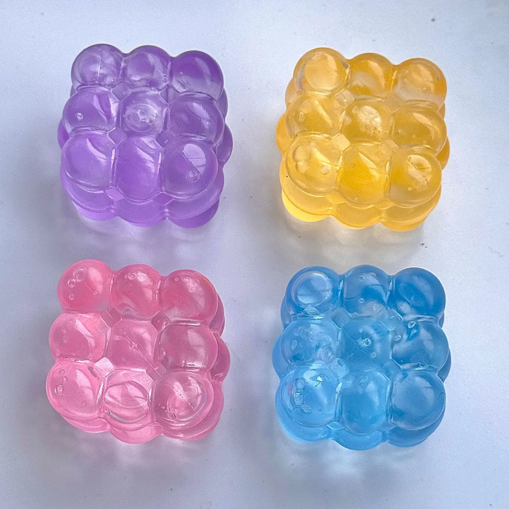 1JJ-New Three-Dimensional Candy Kneading Music Adult Stress Relief Squeeze Sensory Toys Decompression Simulation Cube Party Gift
