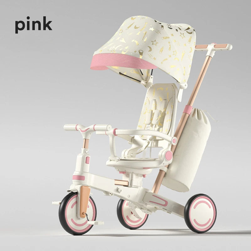 Lightweight three-wheeled baby stroller Two-way seat Multifunctional children's pedal tricycle Lightweight children's bicycle