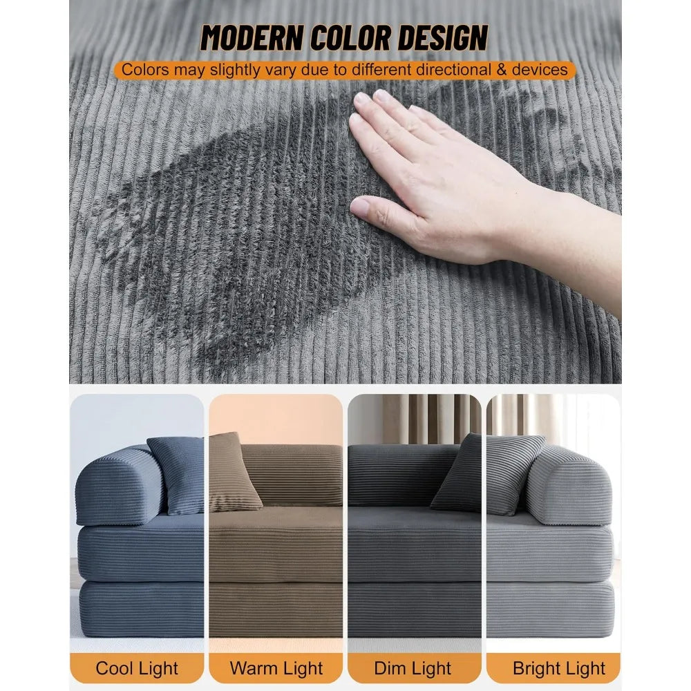 79" Boneless Convertible Futon Sleeper Sofa Bed for Living Room