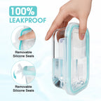 Glass Food Storage Containers Modern Sleek 24 Pcs Set Clear Glass With Light Blue Airtight Snap Lids Leakproof Microwave Oven Safe For Meal Prep Lunch Fruit Pantry Kitchen Storage Housewarming Gift