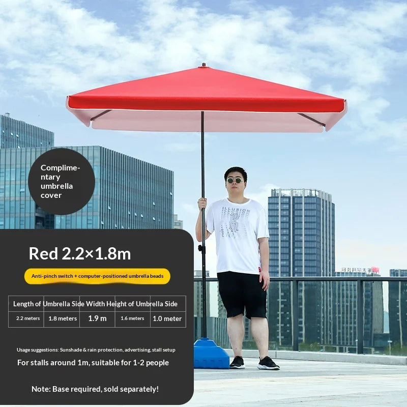 Heavy Duty Outdoor Market Umbrella Base Patio Square Stand Sun Rainproof UV Resistant Stable for All Weather Without a base