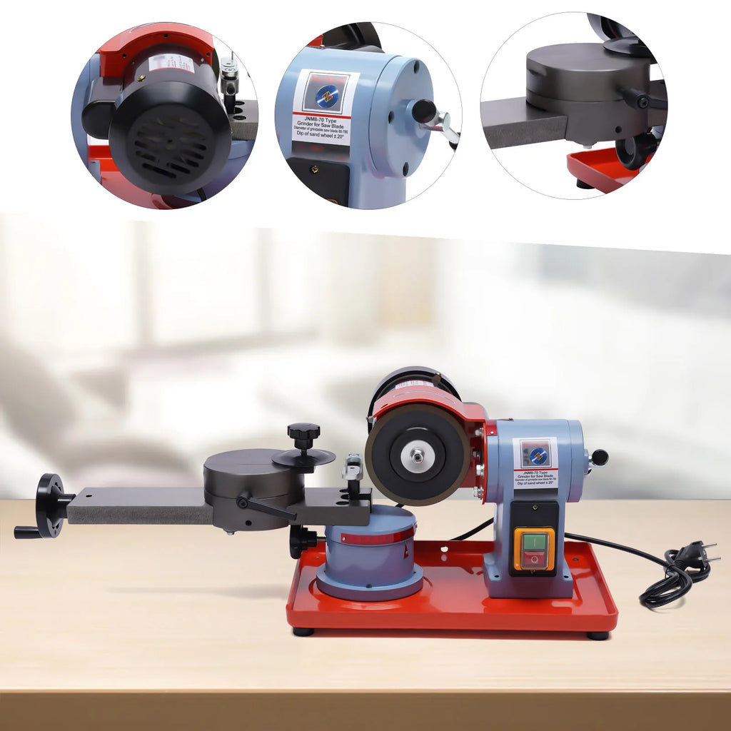 Circular Saw Blade Sharpener, Adjustable Speed, 3.15''-27.5'' Range, High Cutting Accuracy
