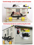 Dust-free Saw 165-10 Multifunctional Small Sliding Table Floor Electric Saw Woodworking Decoration Miter Saw
