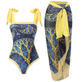 Sexy Slimming One-Piece Swimsuit Women's Beach Dress Set Fashionable Thermal Spa Swimming Bikini Full Coverage Fixed Chest Pad