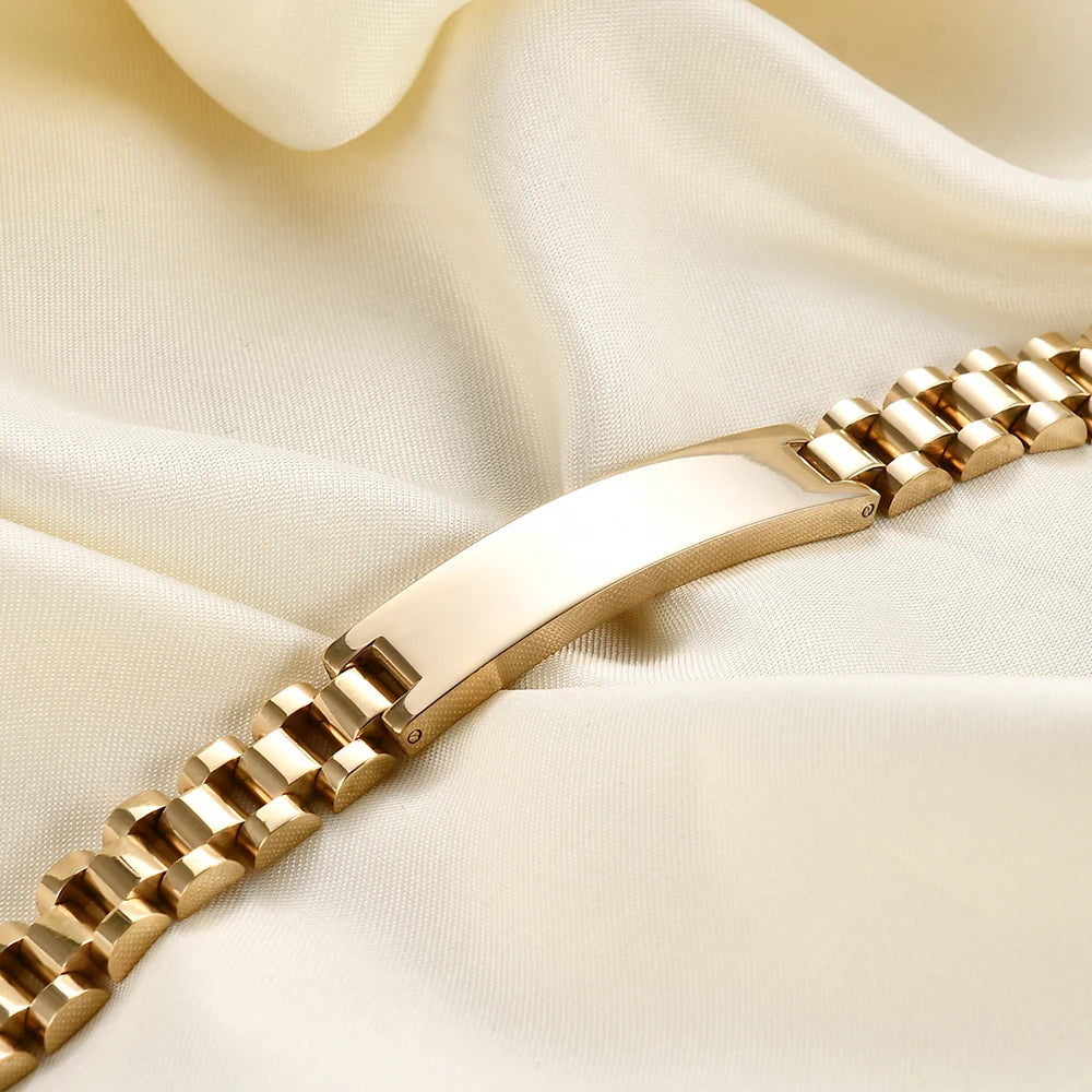 New Fashion Watch Chain 10mm Smooth Titanium Steel Bracelet for Men Customizable Personalized  Male Gentleman Business Gift