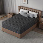 LayRoad 12/14Inch Memory Foam Spring Mattress Single/Double/Queen/King Sizes Boxed Mattress Medium Firmness Pressure Relief