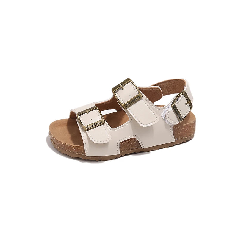 2025 Summer New Children Casual Sandals for Girls Boy Fashion Korean Style Soft Bottom Anti-slippery Versatile Roman Beach Shoes