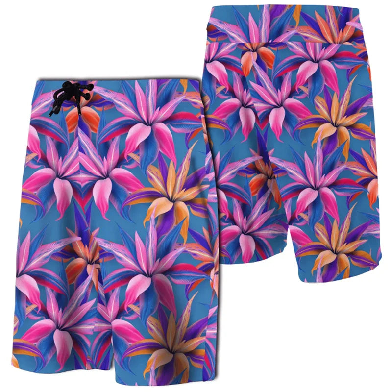 2024 Men Beach Shorts Hawaii Summer Tropical Polynesian Kanaka Women Board 3D Print Swim Trunks Ropa Hombre Short Pants