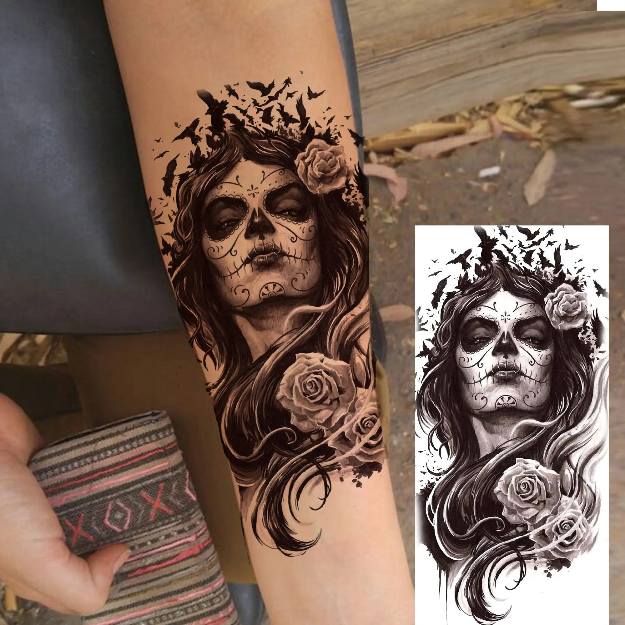1 Sheet Trendy Cool Robber Gangster Temporary Tattoos For Adults Bad Guy Rebel Tatoos Waterproof Realistic  Fake Tattoo Stickers