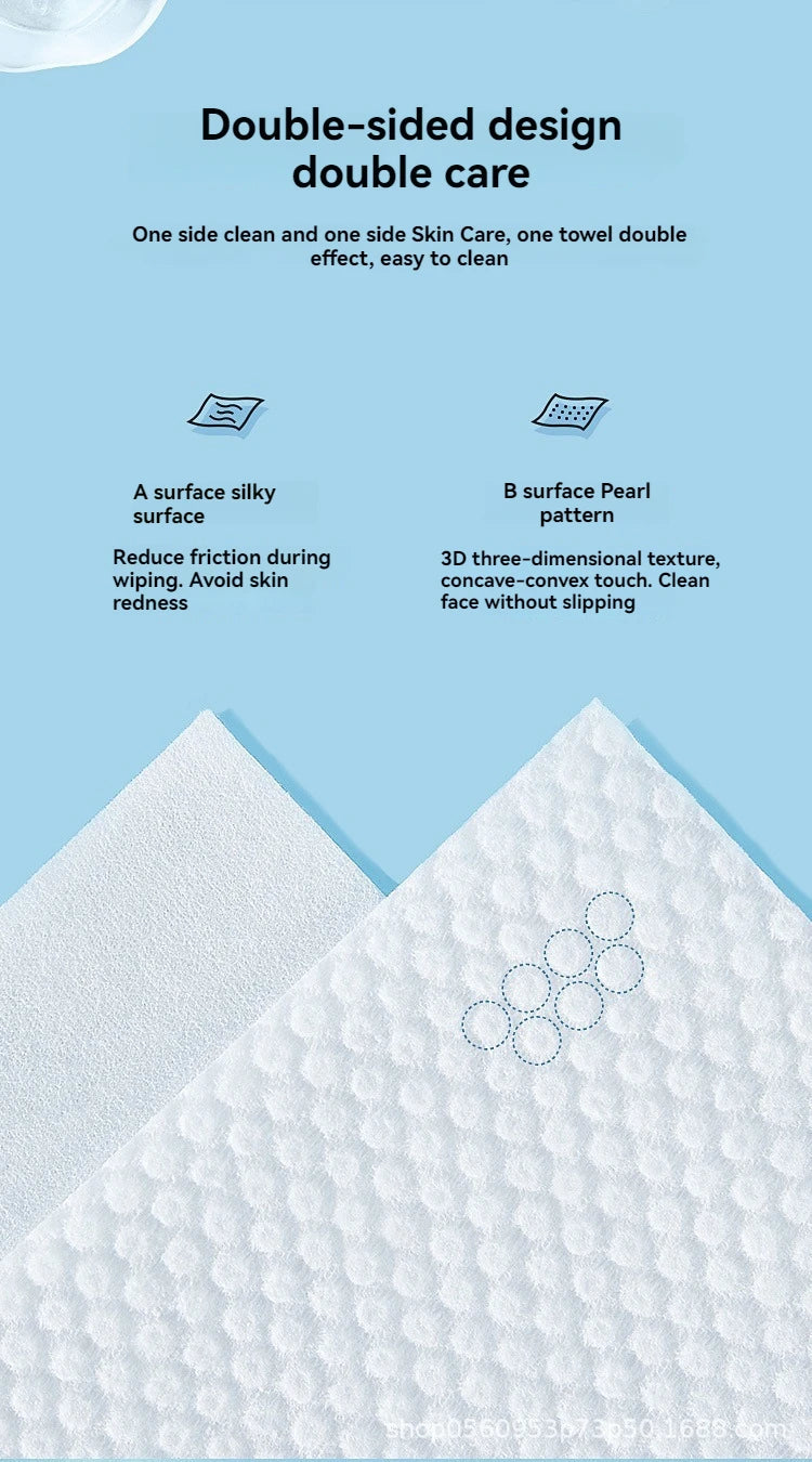 Thickened Disposable Facial Towels - Gentle and Absorbent Cotton Makeup Remover Wipes