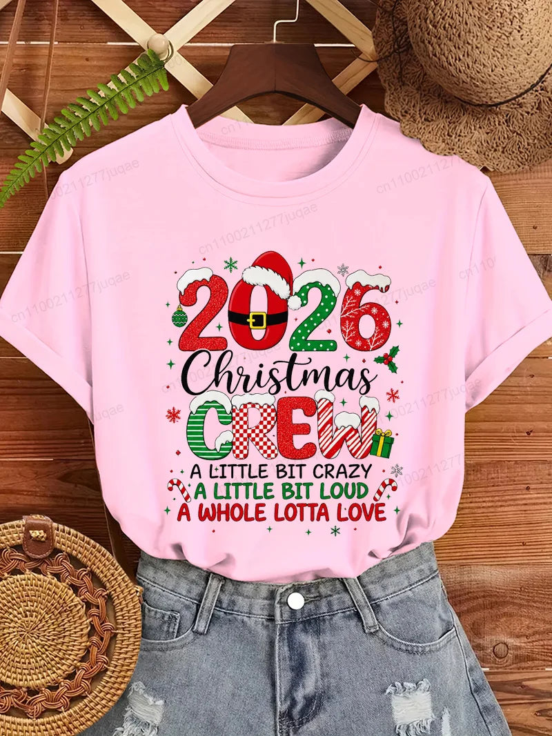 2026 Family Christmas Crew Matching T‑Shirt Making Memories Together Funny Xmas Graphic Tee Family Holiday Party Gift Tops