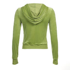 Women Velvet Zip Up Crop Hoodie Jacket + Long Pants Y2K Casual Hoodies Sweatshirt with Pocket Autumn Winter Loungewear Outfits