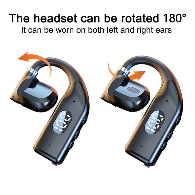 Earhooks Wireless Bluetooth 5.4 Headphones Gaming Sports Headset HiFi Stereo Noise Reduction Earbuds Earphone With Microphone