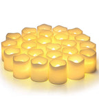 24Pcs/Set Flameless LED Candle Creative Wishing Led Tea Light Warm White Flameless Candle Halloween Christmas Decor Candle Light