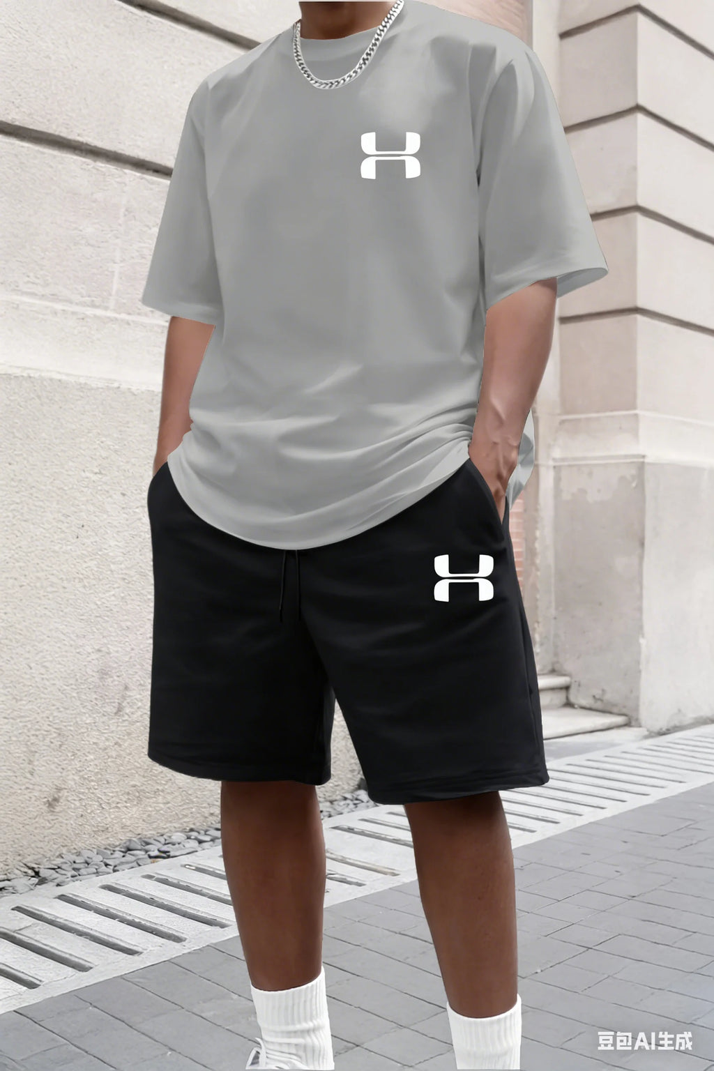 2026 New Men's Sportswear Short Sleeved T-shirt and Sports Shorts Summer Casual Jogging Pants Set Men's Two-piece Set