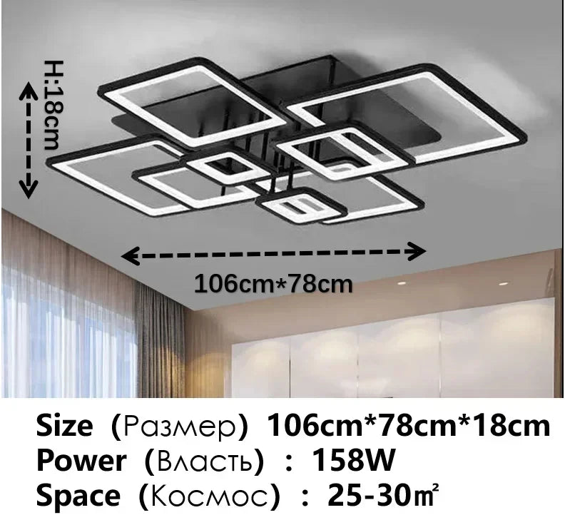 Modern Living Room Acrylic Led Ceiling Lamp Bulb 220v Black Bedroom Study Ceiling Light Home Dining Room Lighting Lustre Fixture