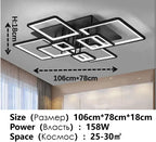 Modern Living Room Acrylic Led Ceiling Lamp Bulb 220v Black Bedroom Study Ceiling Light Home Dining Room Lighting Lustre Fixture