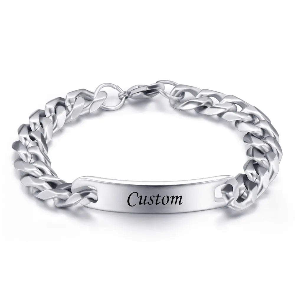New Fashion Watch Chain 10mm Smooth Titanium Steel Bracelet for Men Customizable Personalized  Male Gentleman Business Gift