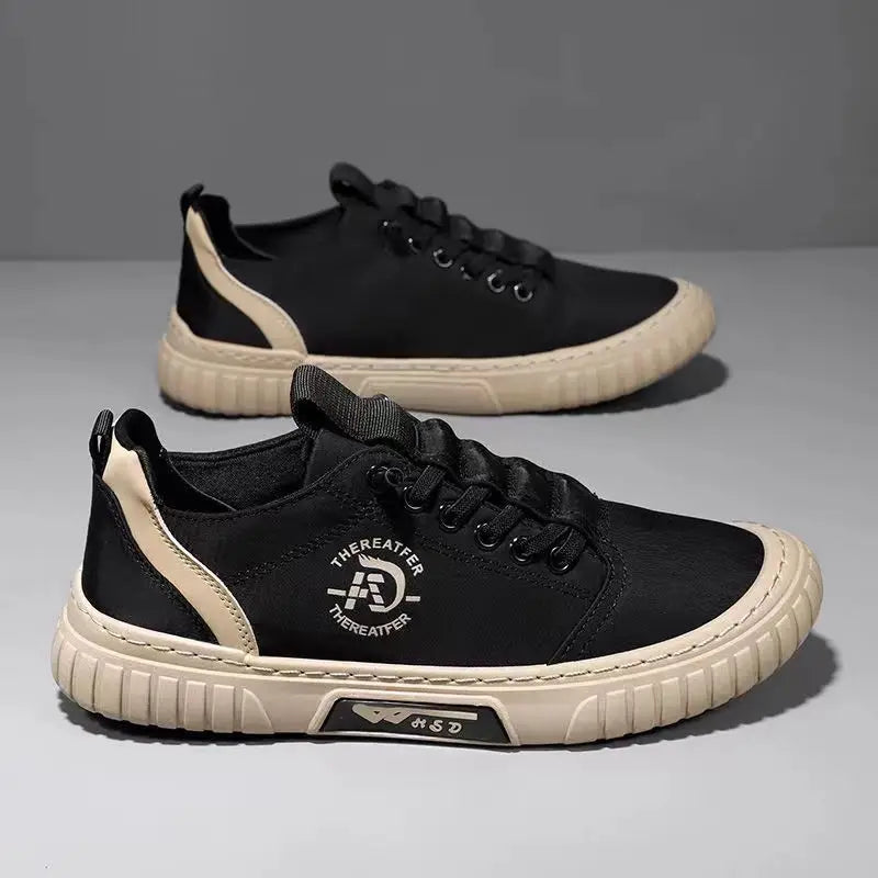 Men's Casual Running Shoes Breathable Fishnet Cloth Anti-slip Comfortable Low Top Fashionable Thick Bottom PVC Outsole