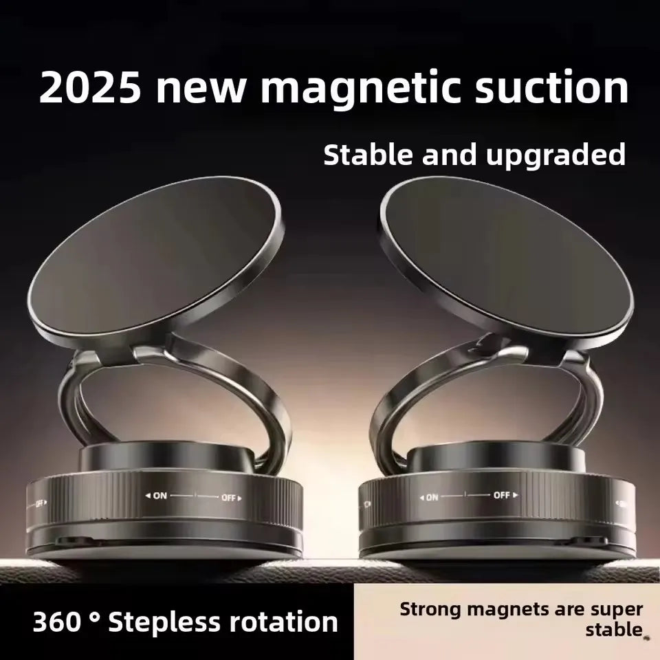 Newest 360 Degree Rotating Magnetic Mobile Phone Holder Vacuum Suction Cup Strong Magnetic Adsorption Car Phone Stand