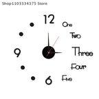 3D Wall Clock Mirror Wall Stickers Creative DIY Wall Clocks Modern Design Mute Quartz Needle Watch Home Decor