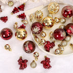 42PCS 6CM Christmas Ball Champagne Xmas Tree Hanging Pendant Ornaments 2026 Christmas Home Decoration 2027 New Year Party Gifts