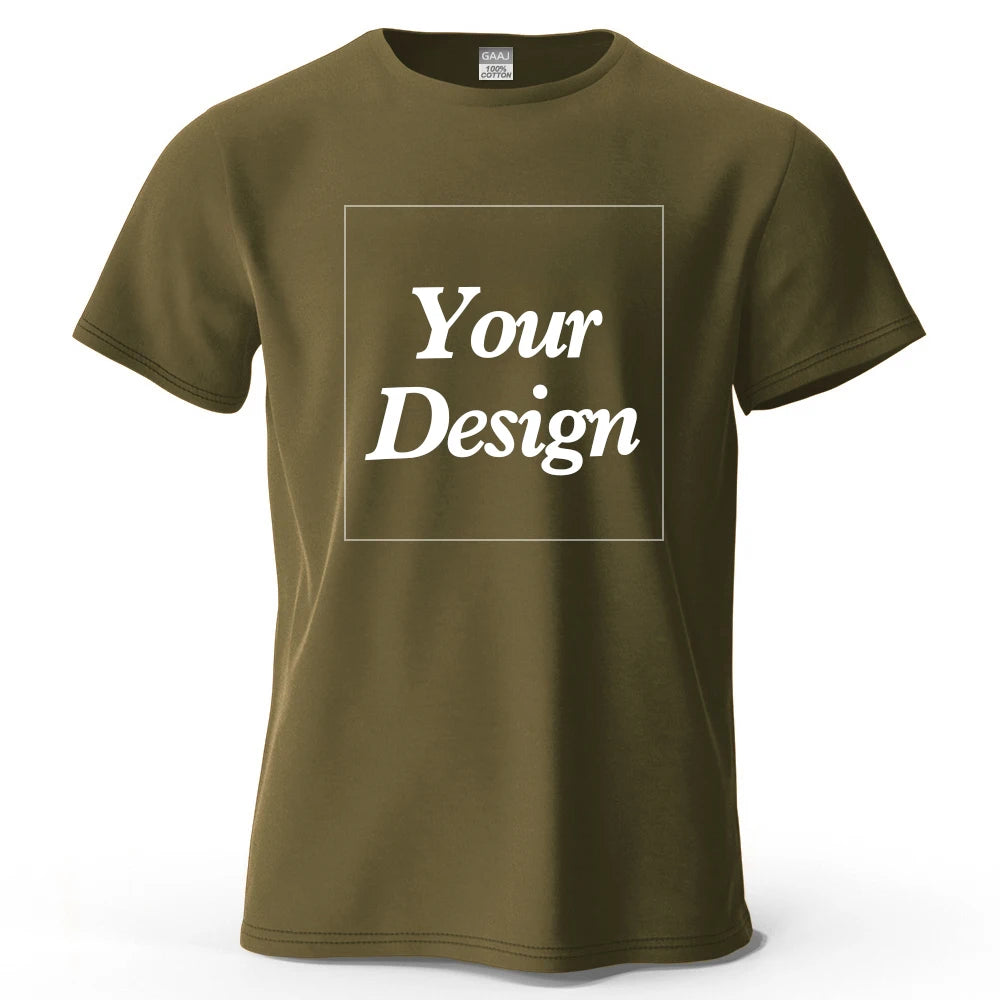 Custom T shirt Customized tshirt Personalized Tee Shirt Diy Print Your Photo Brand Logo Text Men Women 100% Cotton Premium Gift