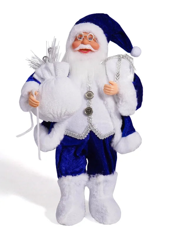 Christmas Theme Home Decorations Santa Claus doll Decoration Supplies 30 cm Standing Santa Claus